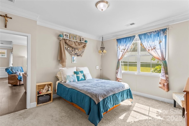 3835 Norman View Dr, Sherrills Ford, NC 28673 - bedroom with crown molding, multiple windows, and carpet floors