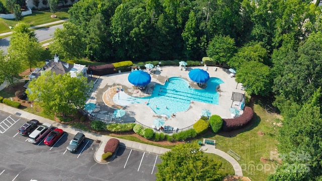 12704 Franklin Square Rd, Charlotte, NC 28213 - bird's eye view of a pool area