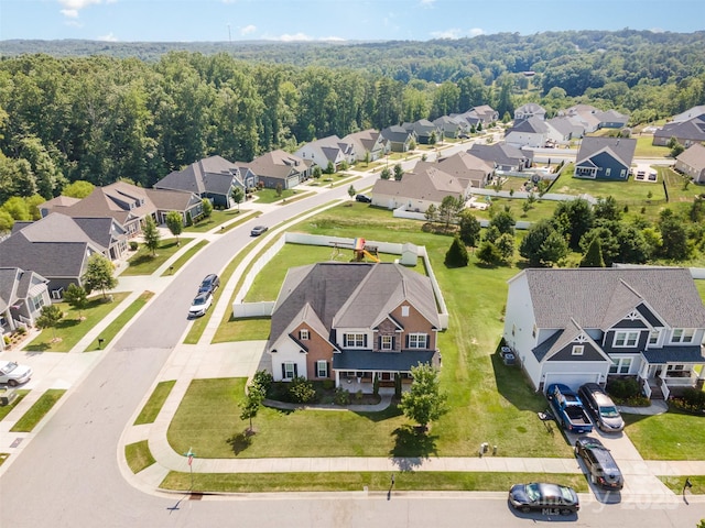 2380 Fairport Dr SE, Concord, NC 28025 - aerial perspective of suburban area featuring a heavily wooded area