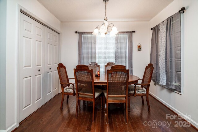 958 Hillard Ln, Lincolnton, NC 28092 - dining room featuring a chandelier and wood-type flooring