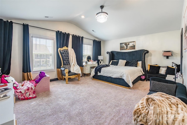 154 Tanner Loop, Troutman, NC 28166 - bedroom featuring lofted ceiling and carpet