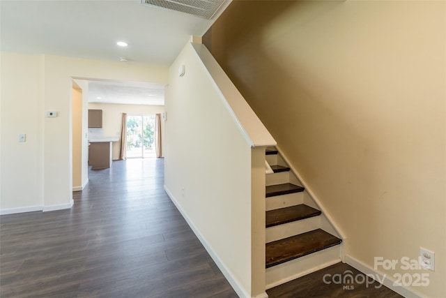 2357 Riding Trail Rd, Gastonia, NC 28054 - stairway with wood finished floors and recessed lighting