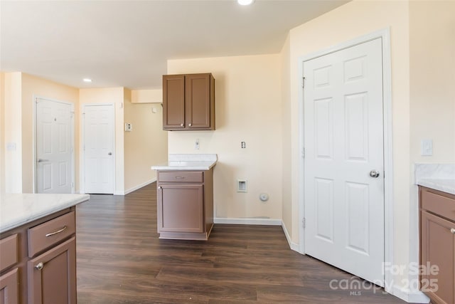 2357 Riding Trail Rd, Gastonia, NC 28054 - kitchen featuring dark wood-type flooring, recessed lighting, and light countertops