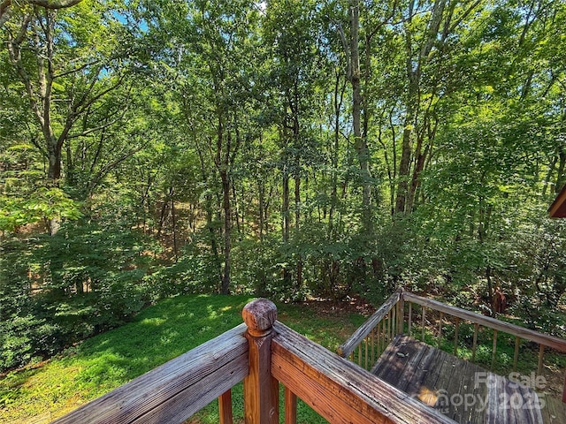 5685 Pine Ridge Dr, Connelly Springs, NC 28612 - deck featuring a lawn