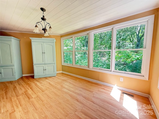 5685 Pine Ridge Dr, Connelly Springs, NC 28612 - empty room with plenty of natural light, light wood-type flooring, and crown molding