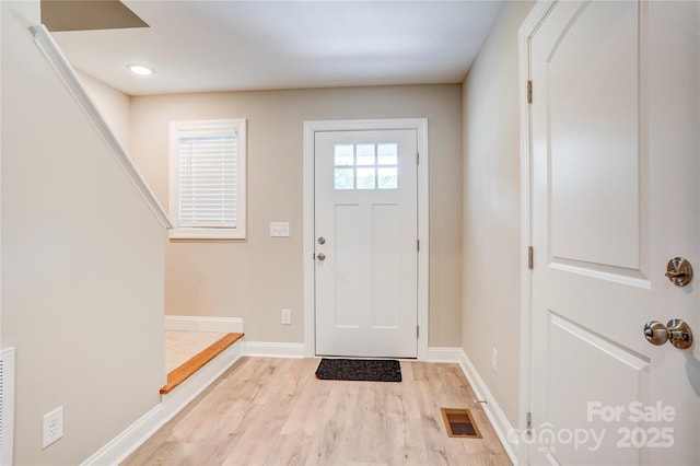 206 N Kayla Dr, Salisbury, NC 28146 - entrance foyer featuring wood finished floors and baseboards