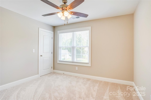 206 N Kayla Dr, Salisbury, NC 28146 - empty room featuring light carpet and a ceiling fan