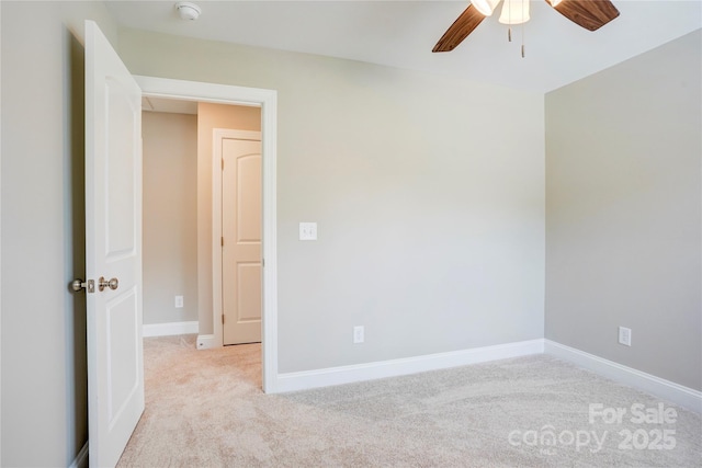 206 N Kayla Dr, Salisbury, NC 28146 - unfurnished room with ceiling fan, a smoke detector, and light colored carpet