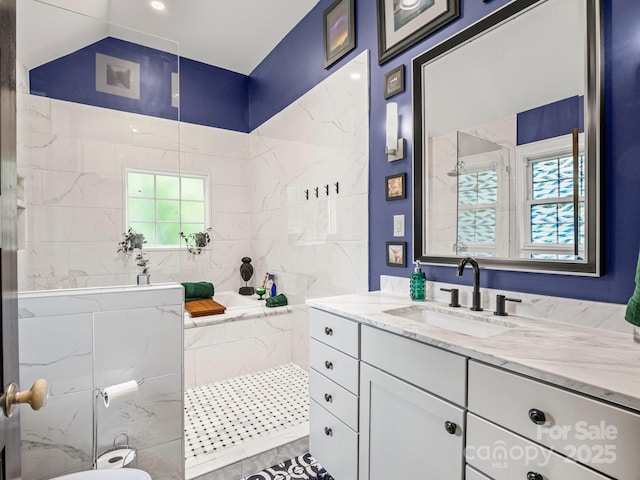 321 Ehringhaus St, Hendersonville, NC 28739 - full bathroom with vanity and walk in shower