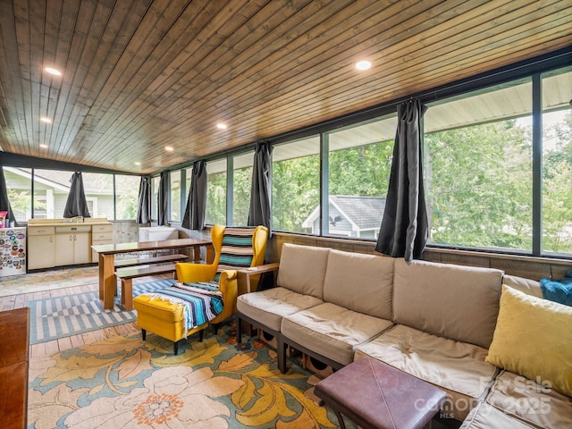 321 Ehringhaus St, Hendersonville, NC 28739 - sunroom / solarium with wood ceiling and recessed lighting