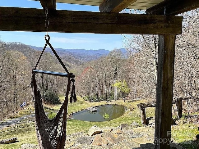 617 Norton Fork Rd, Hot Springs, NC 28743 - view of mountain backdrop featuring a nearby body of water and a forest
