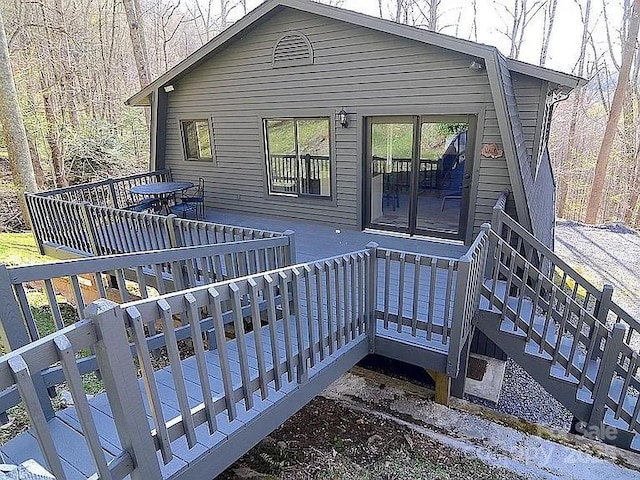 617 Norton Fork Rd, Hot Springs, NC 28743 - wooden deck featuring stairway
