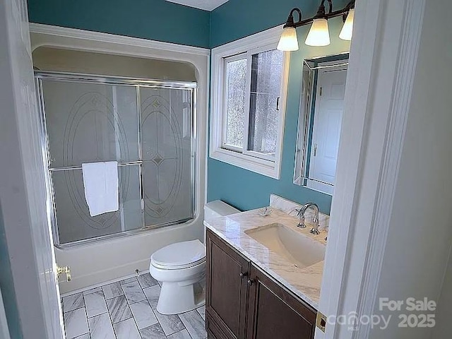 617 Norton Fork Rd, Hot Springs, NC 28743 - full bath featuring vanity and shower / bath combination with glass door