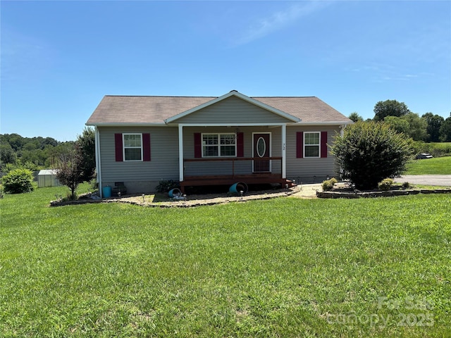 72 Helens Way, Taylorsville, NC 28681 - view of front of home with a porch and a front yard