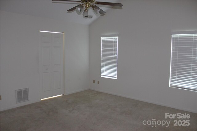 4 Gatehouse Ct, Asheville, NC 28803 - carpeted spare room with ceiling fan and vaulted ceiling