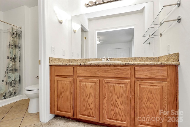 8062 Knights Bridge Rd, Charlotte, NC 28210 - full bathroom featuring vanity, a shower with curtain, and tile patterned floors