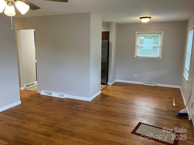 615 Marietta St, Asheville, NC 28803 - unfurnished room with ceiling fan and wood finished floors