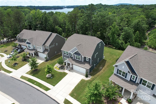 17718 Terryglass Ln, Charlotte, NC 28278 - view from above of property with a forest and a large body of water