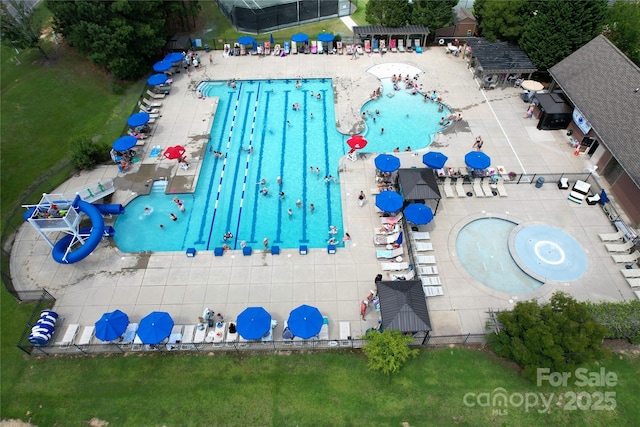 17718 Terryglass Ln, Charlotte, NC 28278 - drone / aerial view of a pool