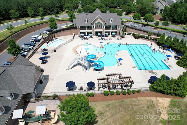 17718 Terryglass Ln, Charlotte, NC 28278 - aerial view of a pool