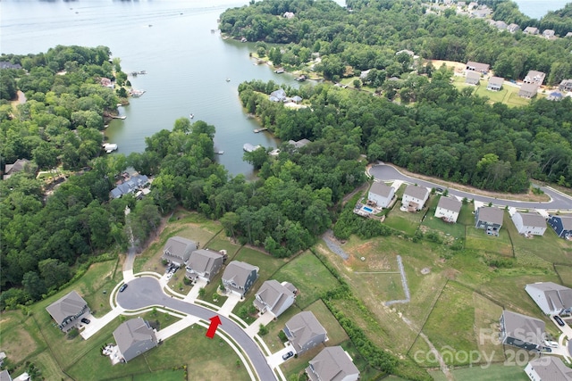 17718 Terryglass Ln, Charlotte, NC 28278 - aerial overview of property's location with a large body of water and nearby suburban area