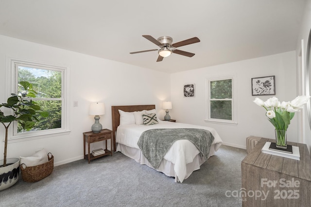 3427 Wonderland Dr, Matthews, NC 28104 - bedroom with carpet and ceiling fan