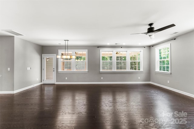 2525 Surveyor General Dr, Waxhaw, NC 28173 - unfurnished room featuring dark wood-style floors and ceiling fan