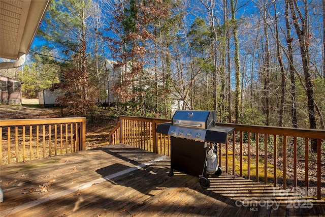 4114 Flint Dr, Lancaster, SC 29720 - deck with a grill