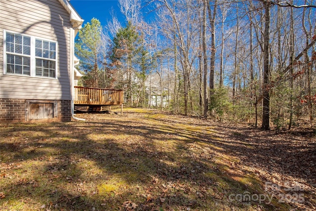 4114 Flint Dr, Lancaster, SC 29720 - view of yard featuring a wooden deck