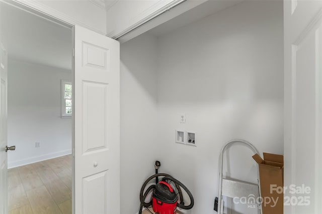 4146 Old State Rd, Newton, NC 28658 - laundry area with hookup for a washing machine and light wood-type flooring