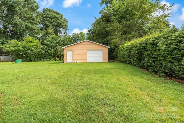 4146 Old State Rd, Newton, NC 28658 - view of green lawn featuring a garage and an outbuilding