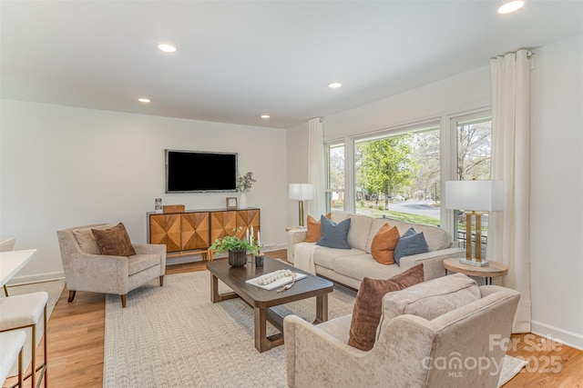 8025 Cliffside Dr, Charlotte, NC 28270 - living room with recessed lighting and light wood-type flooring
