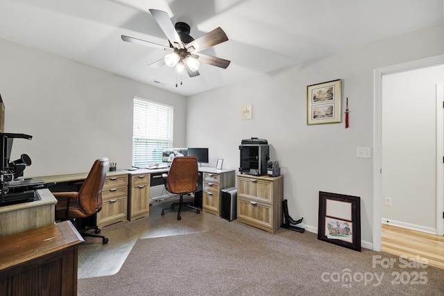 224 Eagle Creek Rd, Clover, SC 29710 - office space with a ceiling fan and light carpet