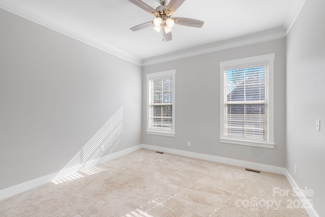 704 Kenway Loop, Mooresville, NC 28117 - unfurnished room featuring light carpet, crown molding, and a ceiling fan