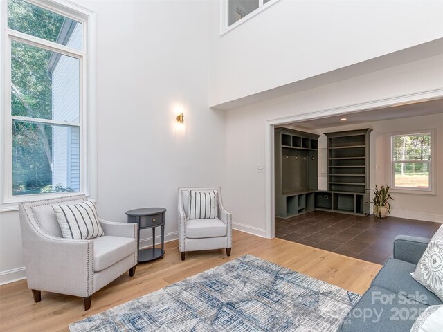 202 Walden Ln, Weddington, NC 28104 - sitting room with wood finished floors