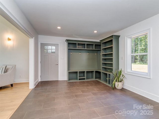 202 Walden Ln, Weddington, NC 28104 - mudroom featuring baseboards and recessed lighting
