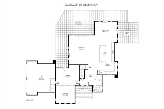 202 Walden Ln, Weddington, NC 28104 - view of floor plan / room layout