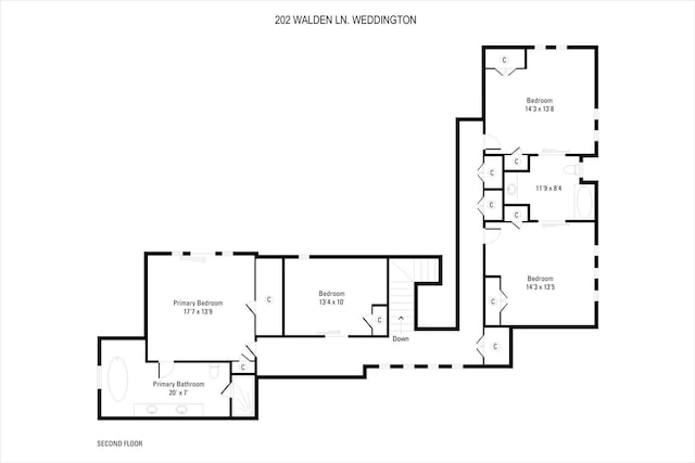 202 Walden Ln, Weddington, NC 28104 - view of floor plan / room layout
