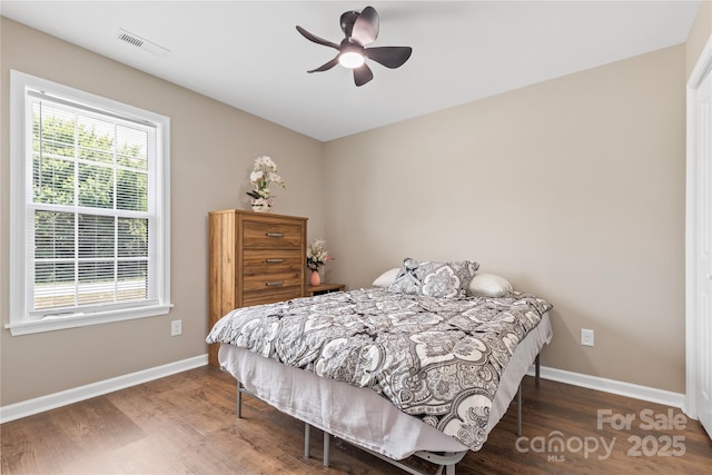 3511 Warlicks Church Rd, Connelly Springs, NC 28612 - bedroom with wood finished floors and a ceiling fan