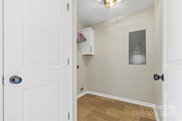 3511 Warlicks Church Rd, Connelly Springs, NC 28612 - laundry area featuring electric panel and cabinet space