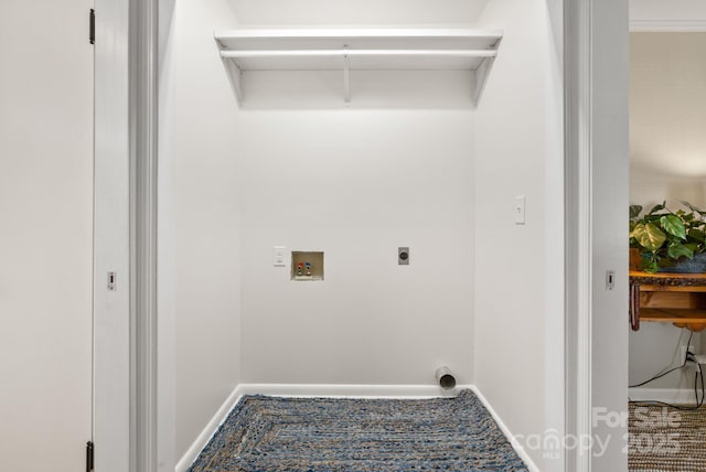 211 Woodland Rd, Tryon, NC 28782 - washroom featuring washer hookup, hookup for an electric dryer, and carpet