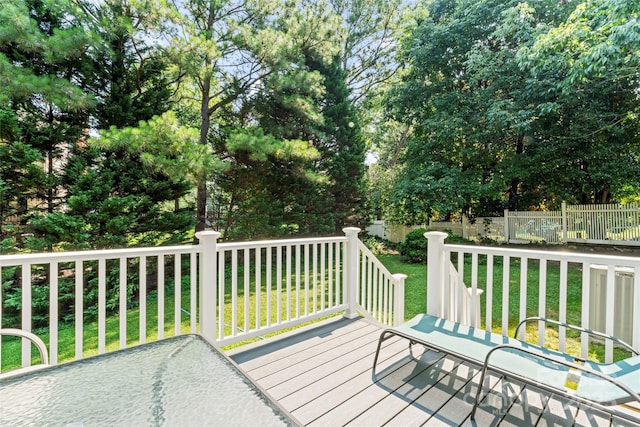 1109 Sunnyview Cir, Matthews, NC 28105 - deck featuring view of scattered trees