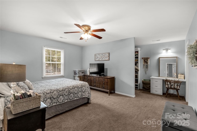 2460 Prince Dr, Lancaster, SC 29720 - bedroom with carpet flooring and ceiling fan
