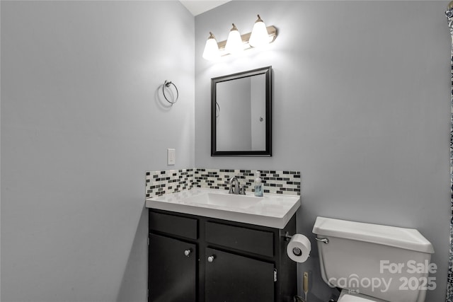 2460 Prince Dr, Lancaster, SC 29720 - half bath with decorative backsplash and vanity
