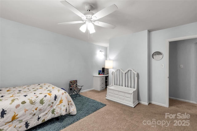 2460 Prince Dr, Lancaster, SC 29720 - bedroom featuring light carpet and a ceiling fan