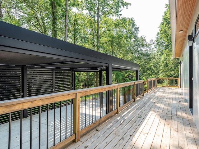 6548 Emerald Isle Dr, Sherrills Ford, NC 28673 - deck featuring view of wooded area