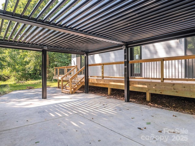 6548 Emerald Isle Dr, Sherrills Ford, NC 28673 - view of patio / terrace featuring a wooden deck and stairs