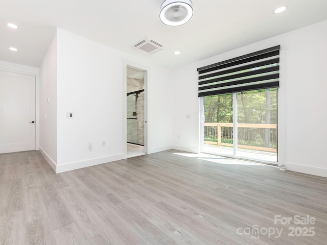 6548 Emerald Isle Dr, Sherrills Ford, NC 28673 - unfurnished room featuring light wood-type flooring and recessed lighting