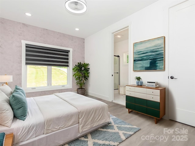 6548 Emerald Isle Dr, Sherrills Ford, NC 28673 - bedroom with light wood-type flooring and recessed lighting