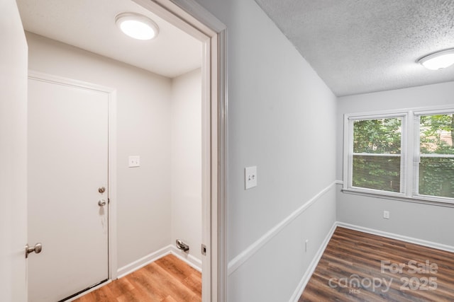 6513 Old Post Rd, Charlotte, NC 28212 - washroom with wood finished floors and a textured ceiling